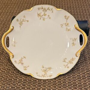 Haviland France Elegant Gold and Cream Serving Platter